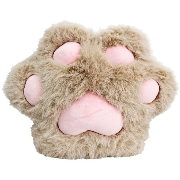 LVD Paw Print Shaped Decorative Home Cushion Pillow 46x41x10cm Brown