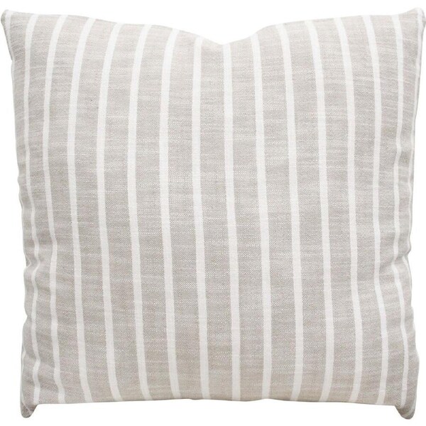 LVD Stonewashed Cotton Harbour Vertical Striped Cushion 50x50cm Dune