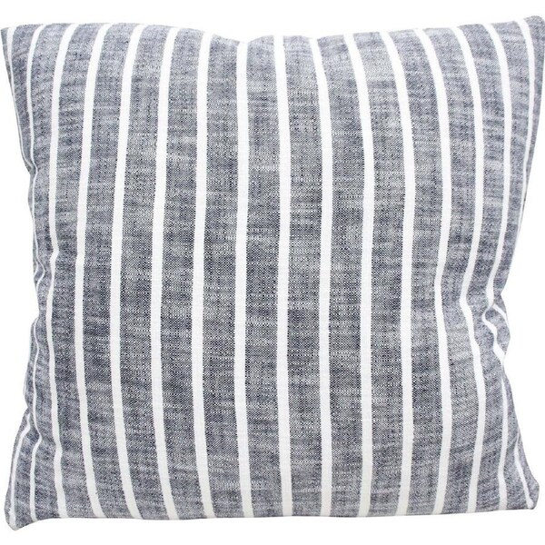 LVD Stonewashed Cotton Harbour Vertical Striped Cushion 50x50cm Navy