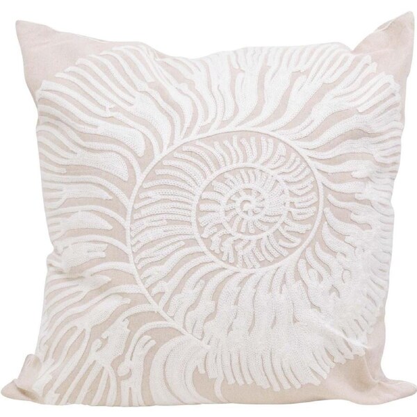 LVD Spiral Shell Decorative Home Cushion Pillow 43x43x10cm Natural