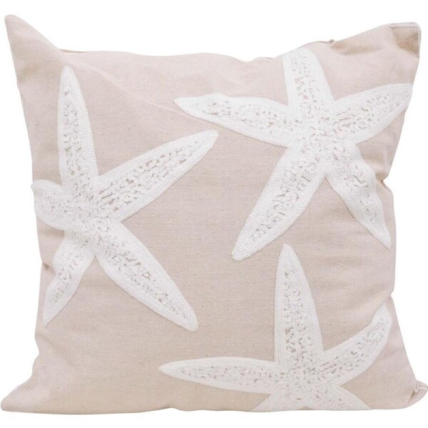 LVD Starfish Decorative Home Cushion Pillow 43x40x10cm Natural Soft Beige