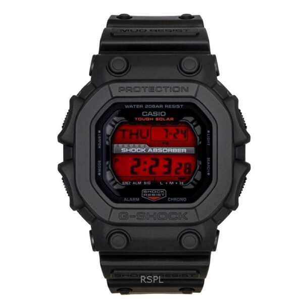 Casio G-Shock Digital Alarm Chrono Mud Resistant World Time Backlight Tough Solar GX-56BBR-1 200M Mens Watch