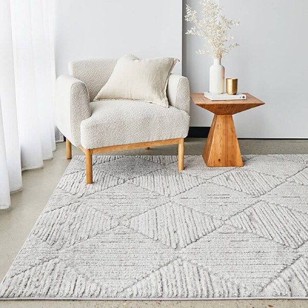 Rug Culture Serenade Shilo Silver Modern Rug 150X80cm