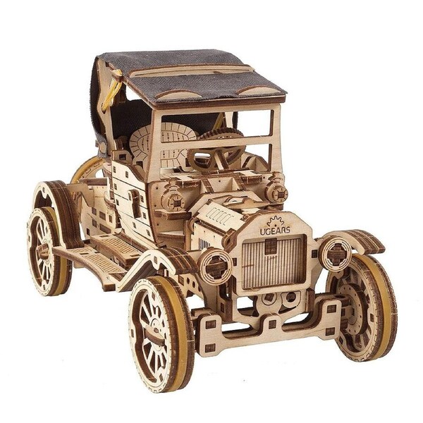 Ugears 3D Wooden Model Retro Car UGR-T Puzzle Gift Mechanical Kit 70179
