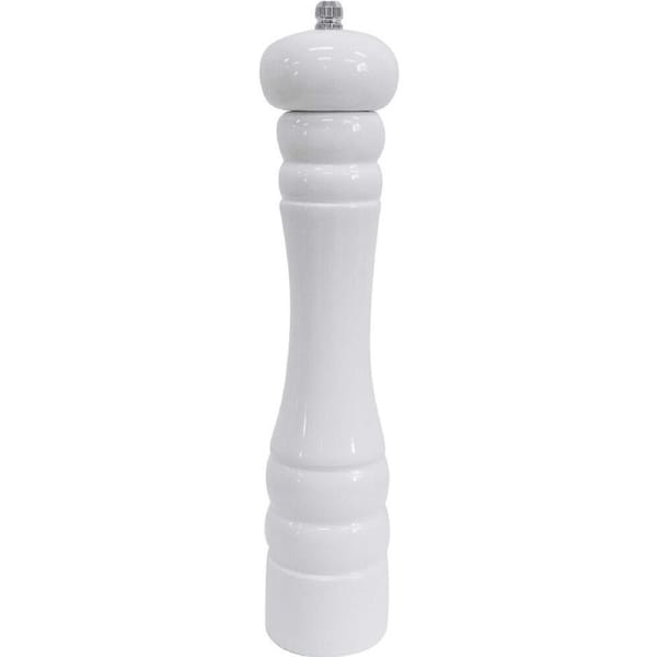 LVD Timber Wooden Sleek Tall Salt/Pepper Grinder Large 5x5x27cm White
