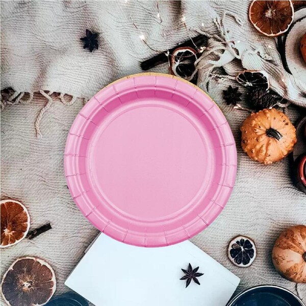 12pk 7 Baby Pink Paper Plate