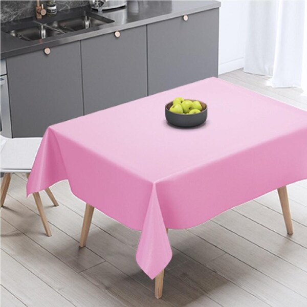 Baby Pink Plastic Table Cloth