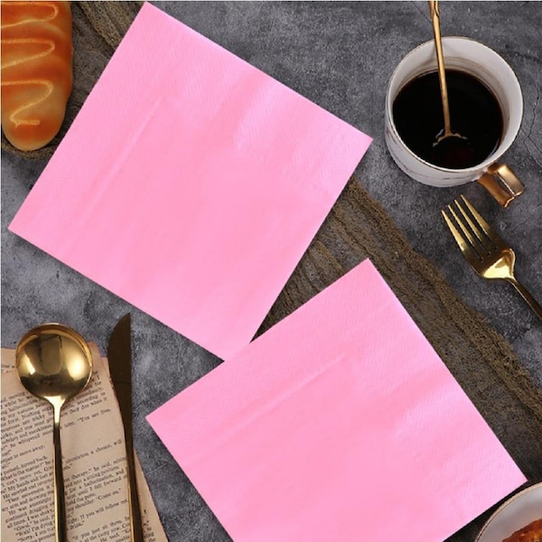 30pk Baby Pink Napkins 33x33cm