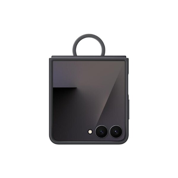 Samsung Galaxy Z Flip7 Ring Case (Silicone) (Black)