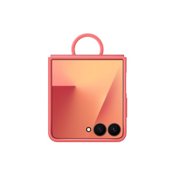 Samsung Galaxy Z Flip7 Ring Case (Silicone) (Red)