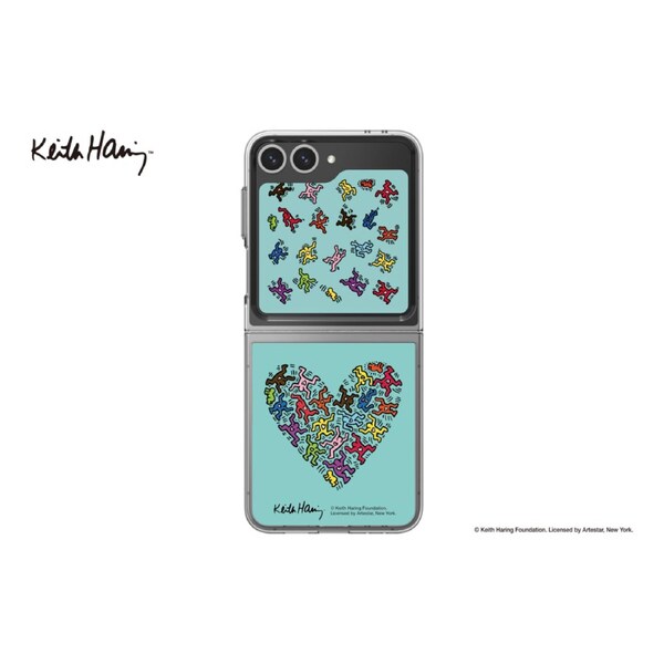Samsung Keith Haring Love Flipsuit Case Insert for Galaxy Z Flip7 FE / Flip6 (Blue)