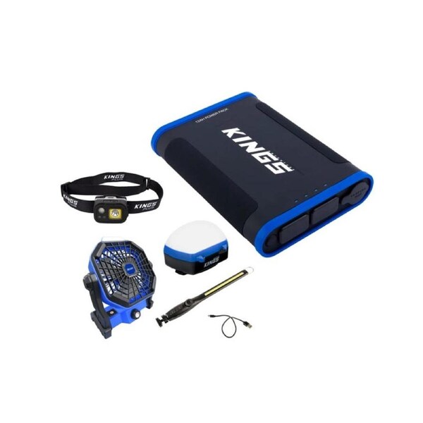 RECHARGEABLE LITHIUM PACK 12ah Power pack 2in1 Light fan Lantern Worklight torch