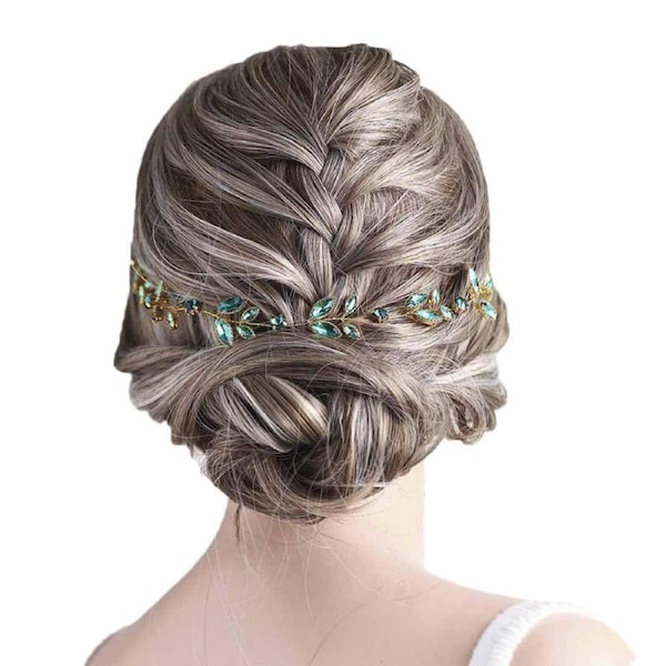 Nevenka Bride Rhinestone Hair Vine Elegant Hair Accessories for Wedding