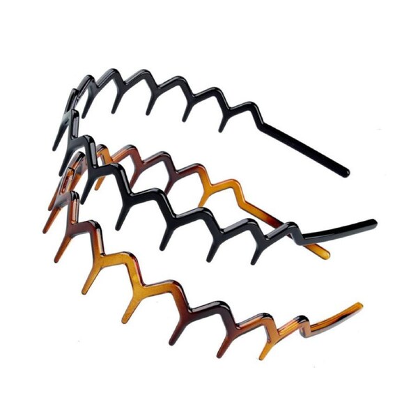 Nevenka 2 Pcs Zig Zag Sharks Tooth Hair Comb Plastic Non Slip for Women Men