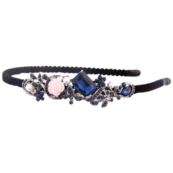 Nevenka Flower Rhinestone Headband 1920s Vintage Headpieces for Women-2