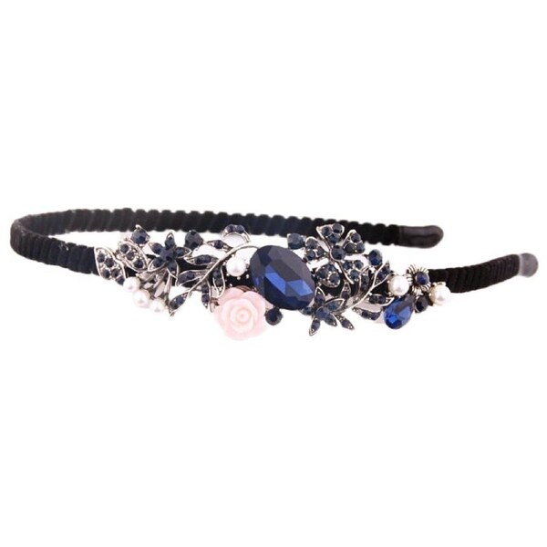Nevenka Flower Rhinestone Headband 1920s Vintage Headpieces for Women-1