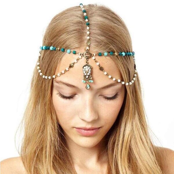 Nevenka Boho Vintge Head Chain Handmade Hair Accessories for Wedding