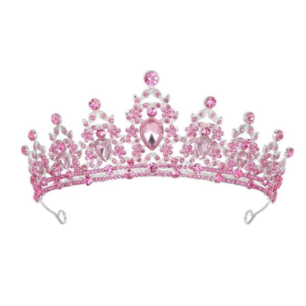 Nevenka Queen Crown Luxurious Rhinestones Tiara for Wedding Prom Party-9