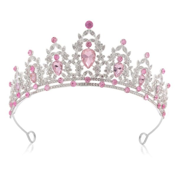 Nevenka Queen Crown Luxurious Rhinestones Tiara for Wedding Prom Party-23