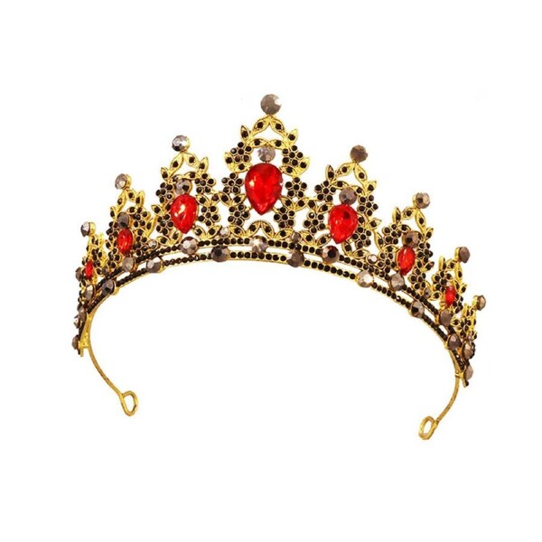 Nevenka Queen Crown Luxurious Rhinestones Tiara for Wedding Prom Party-25