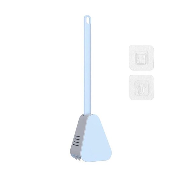 Golf Toilet Brush Toilet Brush Wall-Mounted Silicone Long-Handled~Blue