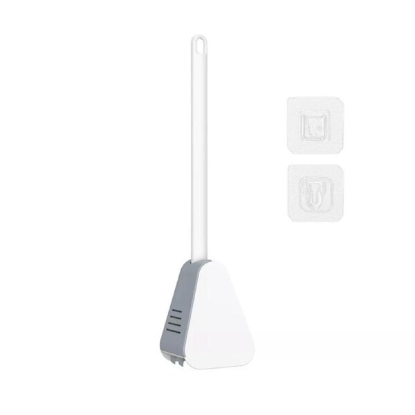 Golf Toilet Brush Toilet Brush Wall-Mounted Silicone Long-Handled~White