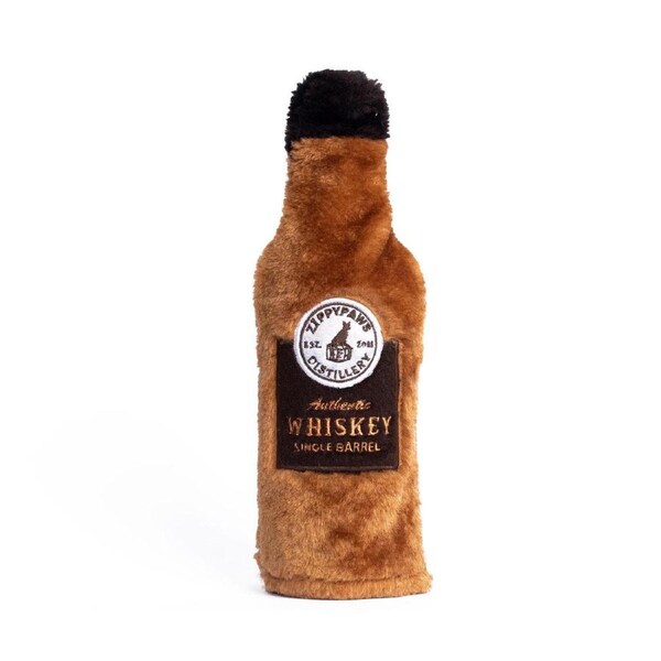 Happy Hour Crusherz Bottle Dog Toy - Whiskey
