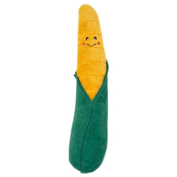 Plush Squeaky Jigglerz Dog Toy (Corn)