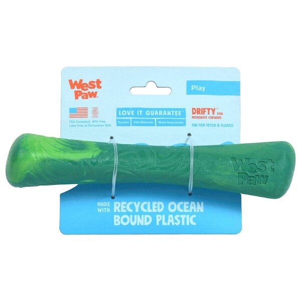 Seaflex Recycled Plastic Fetch Dog Drifty Toy (Emerald) - Large