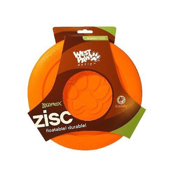 Zisc Flying Disc Fetch Dog Toy - Small - Orange