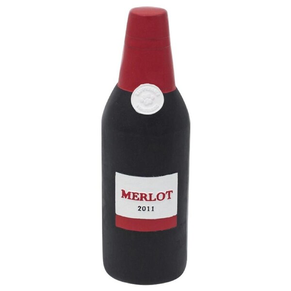 Latex Happy Hour Crusherz Squeaker Dog Toy (Red Wine)