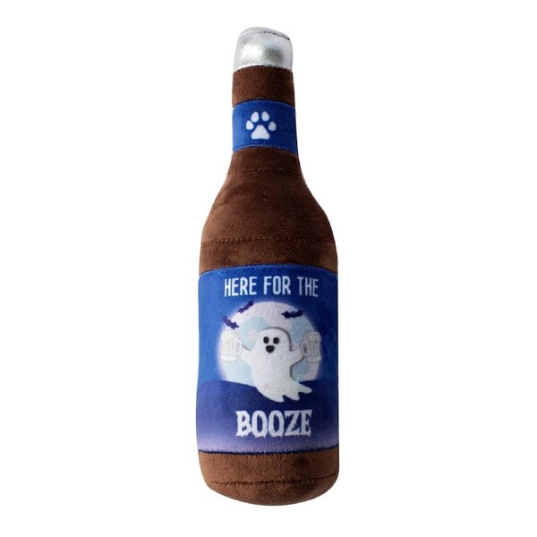 Halloween Plush Squeaker Dog Toy - Here For The Boo-Ze
