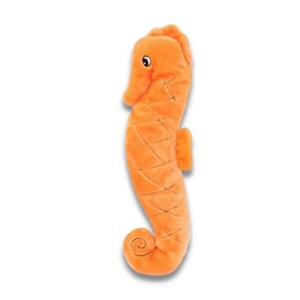 Plush Squeaky Jigglerz Dog Toy (Seahorse)