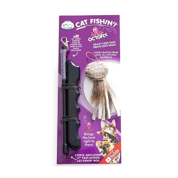 Cat Fishin' Rod Teaser Cat Toy (Octofly)