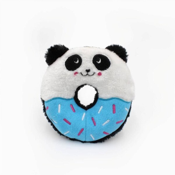 Donutz Buddies Plush Squeaker Dog Toy (Panda)