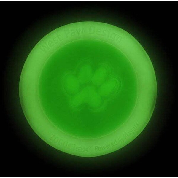 Zisc Flying Disc Fetch Dog Toy - Large - Glow in the Dark