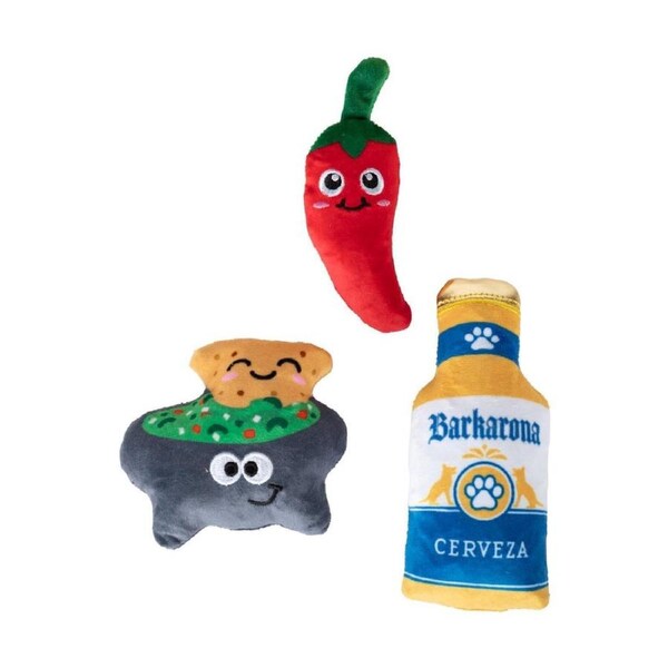 Happy Hour Beer & Dip Dog Toys, 3 Piece - Small