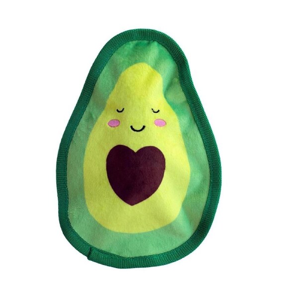 Avocado Love No Stuffing Plush Dog Toy