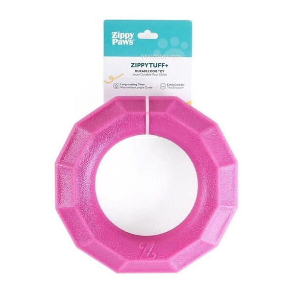 Zippytuff+ Fetch & Tug Ring Dog Toy (Magenta)