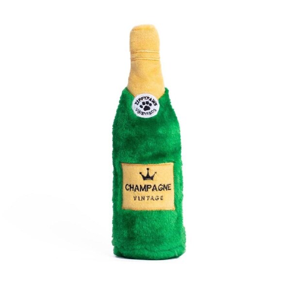 Happy Hour Crusherz Bottle Dog Toy - Champagne