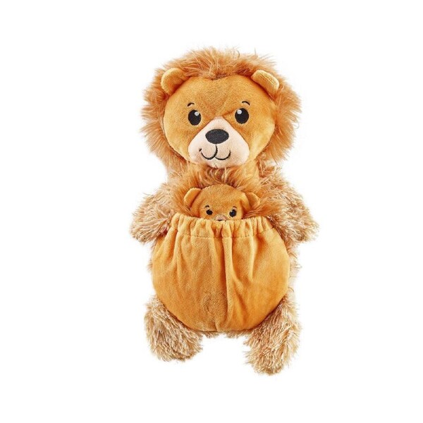 Pouch Pals Plush Dog Toy (Lion with Baby in Pouch)