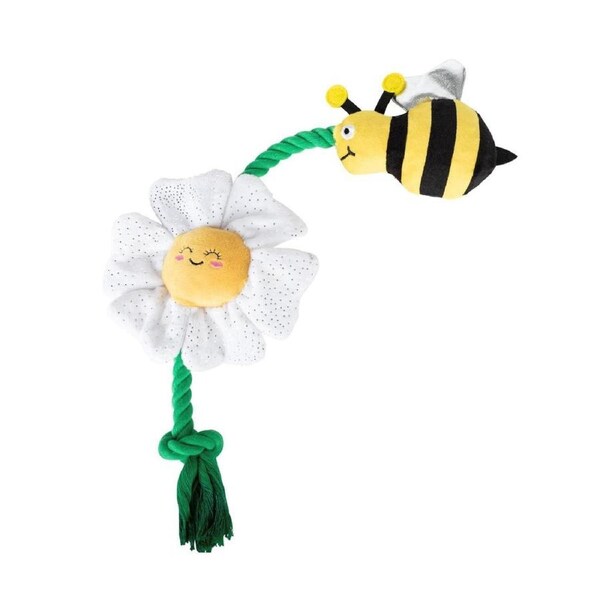 Im Pollen for You Plush & Tug Rope Dog Toy