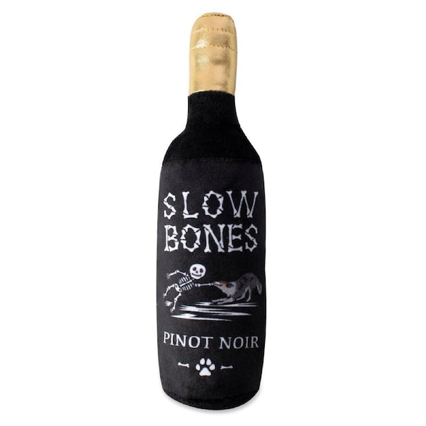 Halloween Plush Squeaker Dog Toy - Slow Bones Pinot Noir