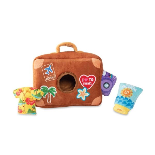 Plush Squeaker Dog Toy - Pack Your Bags