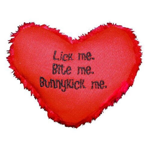 Hearrrt Attack Catnip Toy, Lick Me Bite Me Bunnykick Me