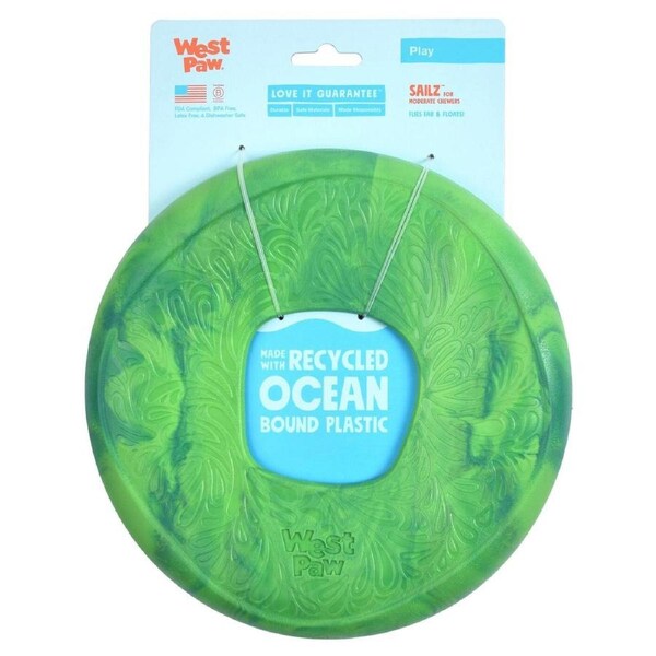 Seaflex Recycled Plastic Flyer Dog Toy (Emerald)