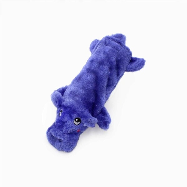 Crusherz with Replaceable Plastic Squeaker Bottle Dog Toy - Hippo