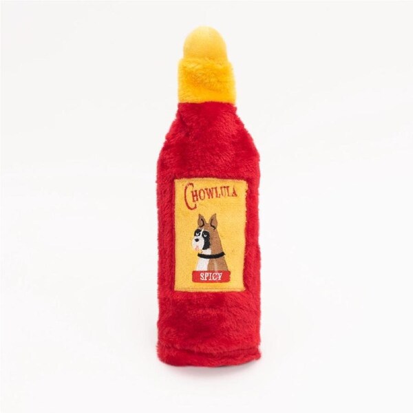 Hot Sauce Crusherz Crunch & Squeak Dog Toy - Chowlula