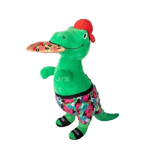 Pizzasaurus Rex Dinosaur Plush Dog Toy - XL