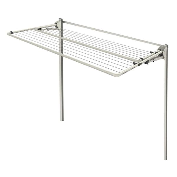Hills Folding Frame 2.4m Wide Double Clothesline + Post Kit in Surfmist